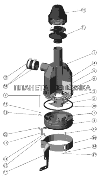 Воздухоочиститель МТЗ-80 (2009)